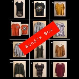 A bundle box of 12 shirts for woman